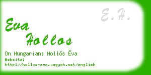 eva hollos business card